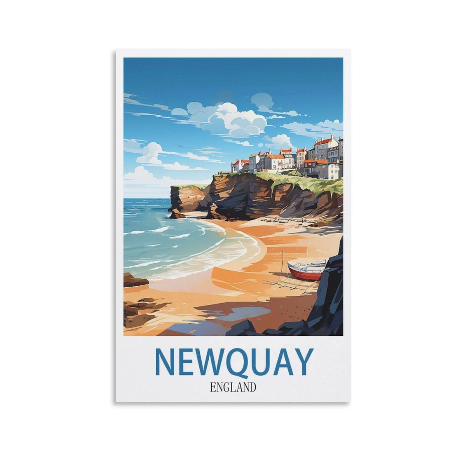 EZMLFA 5D Diamond Painting Kits,Newquay England Diamond Art Kits Adults, Create Your Own Diamond Painting Full Drill Gifts for Home Decor 40x40cm