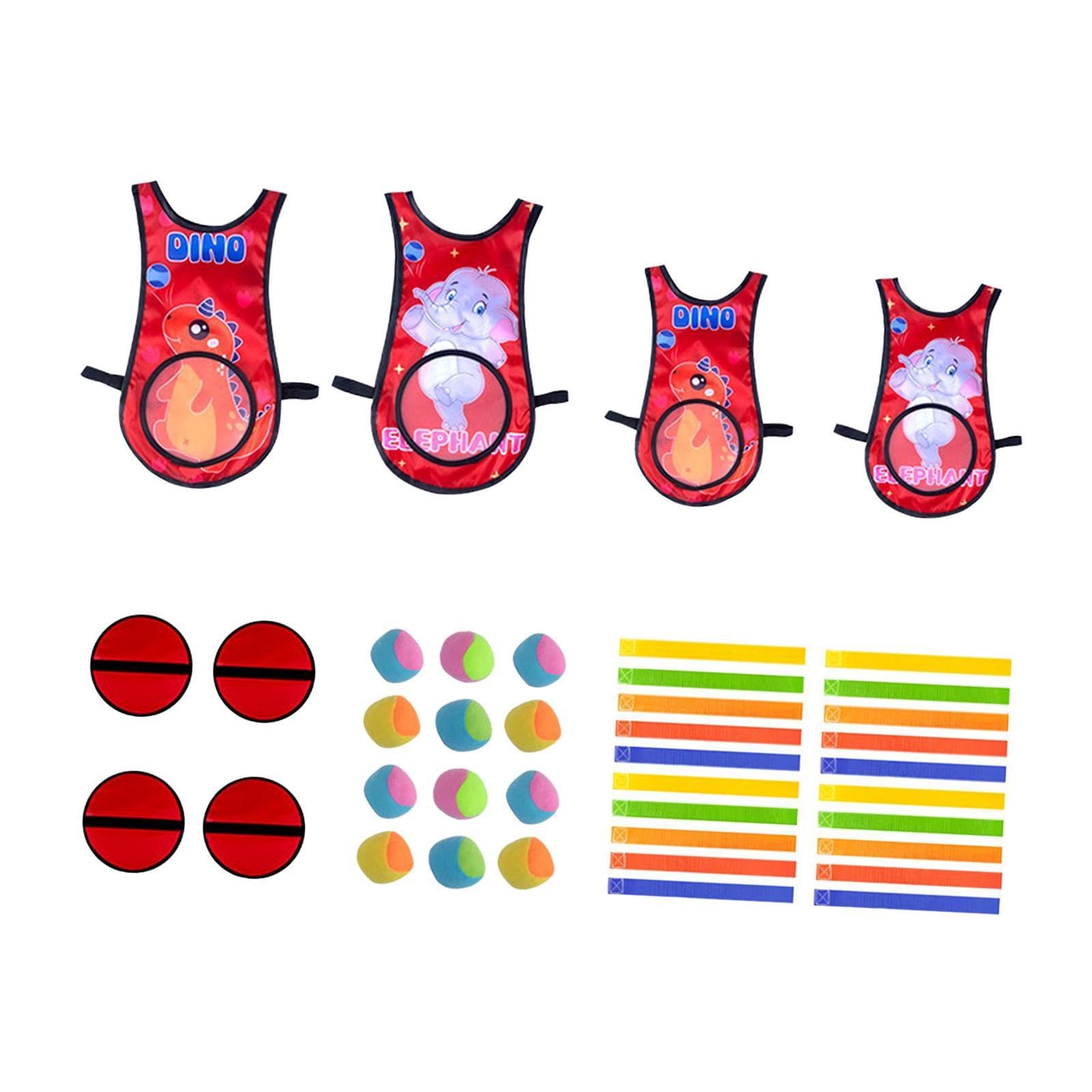 Völkerball Spielset für Kinder Und Erwachsene mit Schlägern Und Weste, Indoor Und Outdoor Aktivitäten, Werfen Und Spielen für Den Kindergartenhof, Rot