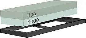 Conjunto De Pedras De Afiar, Pedras De Afiar De Dupla Face 400/1000 Grit Com Base Antiderrapante