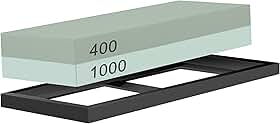 Conjunto De Pedras De Afiar, Pedras De Afiar De Dupla Face 400/1000 Grit Com Base Antiderrapante