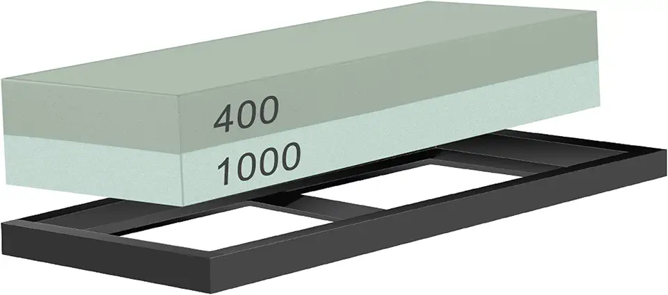 Conjunto De Pedras De Afiar, Pedras De Afiar De Dupla Face 400/1000 Grit Com Base Antiderrapante