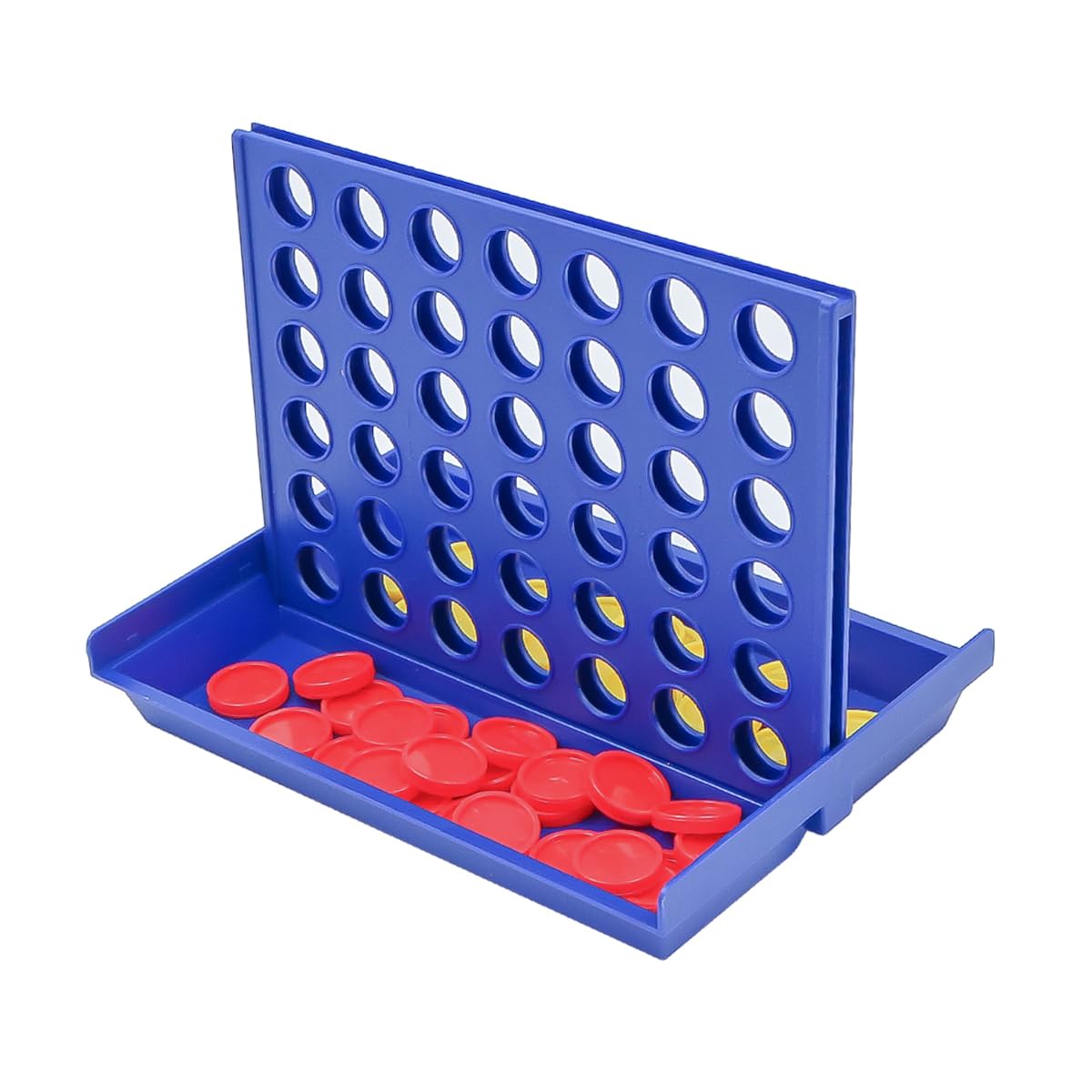 Ieron Four in a Row Game, Travel Sized Classic, Mini Size Board Game， Match Four in a Line, Ideal Travelling Companion for Family Fun, Youngers Will Love This Pocket Sized Game