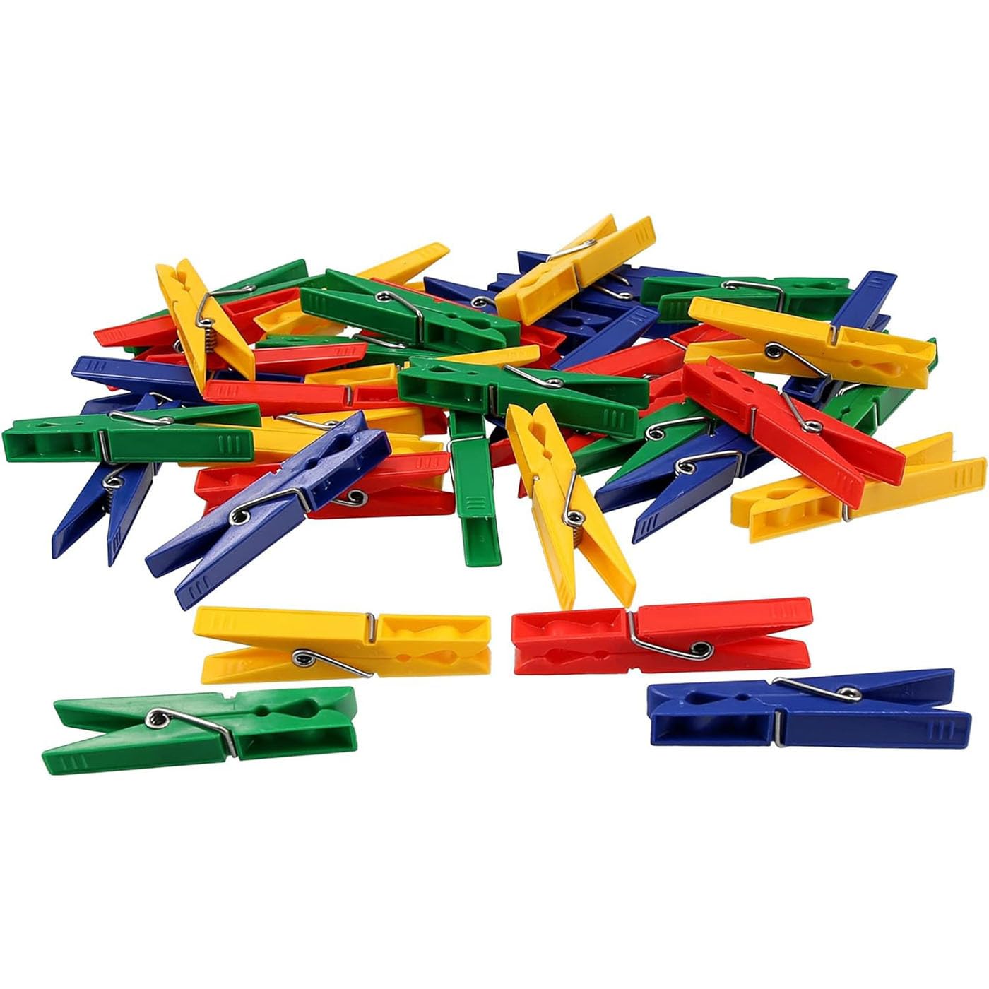 30 Stück Wäscheklammern Farbig - Abdruckfrei, Windfest Aus Kunststoff & Silikon
