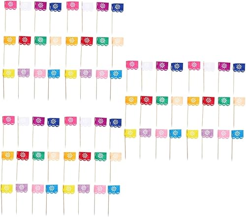 MUSISALY 72 piezas de decoración para pastel del Día de los Muertos, decoración para magdalenas de cumpleaños, decoración de bandera de México, para