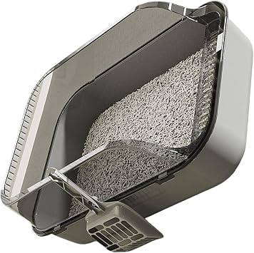 Litter Box, Semi Enclosed Tray, Stainless Steel Box, Caja De para Gatos, Oversized Cats Toilet for Home Bathroom