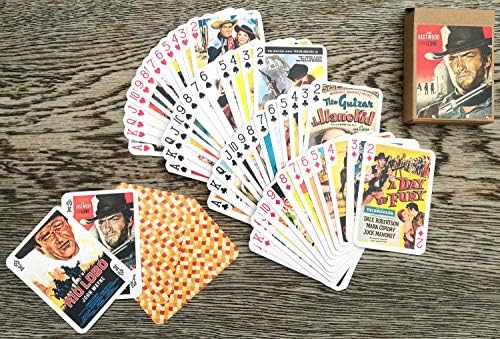 FLONZGIFT Spaghetti Western Playing Cards (Poker Deck 54 Cards All Different) Vintage Western Movie Poster Wild West - 2