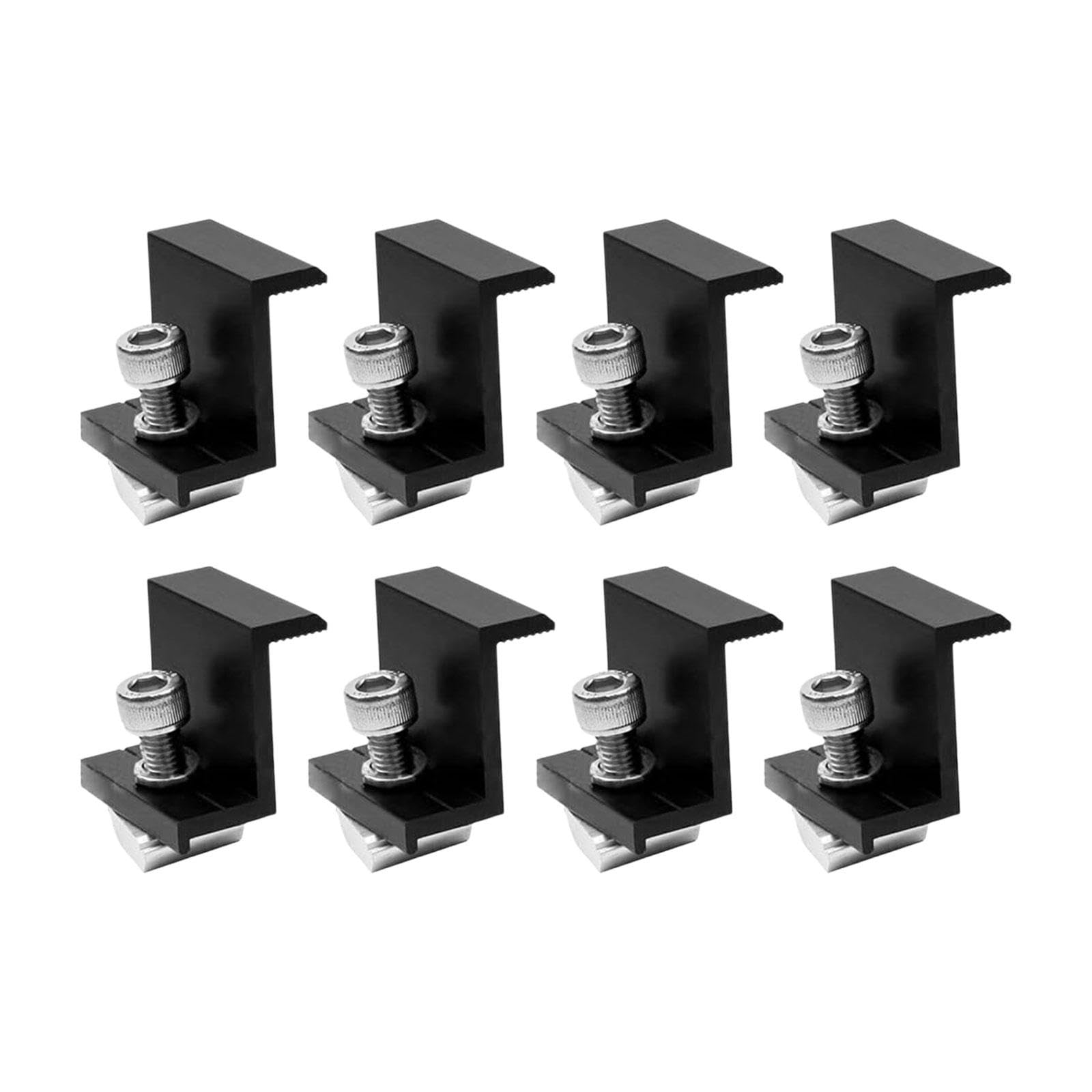 Fashion My Day 8Pcs Solar End Clamp Solar Panel Edge Clamp Brackets for RV Rooftop Caravans 40mm-image-4