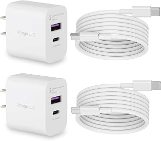 2 Pack iPad USB C Charger iPhone 15 Charger for iPad, iPad Pro, iPad Air, iPad Mini 2021 and More USB C Tablets, iPhone, Samsung, Google Pixel, 6.6ft/2m USB C to C Cable
