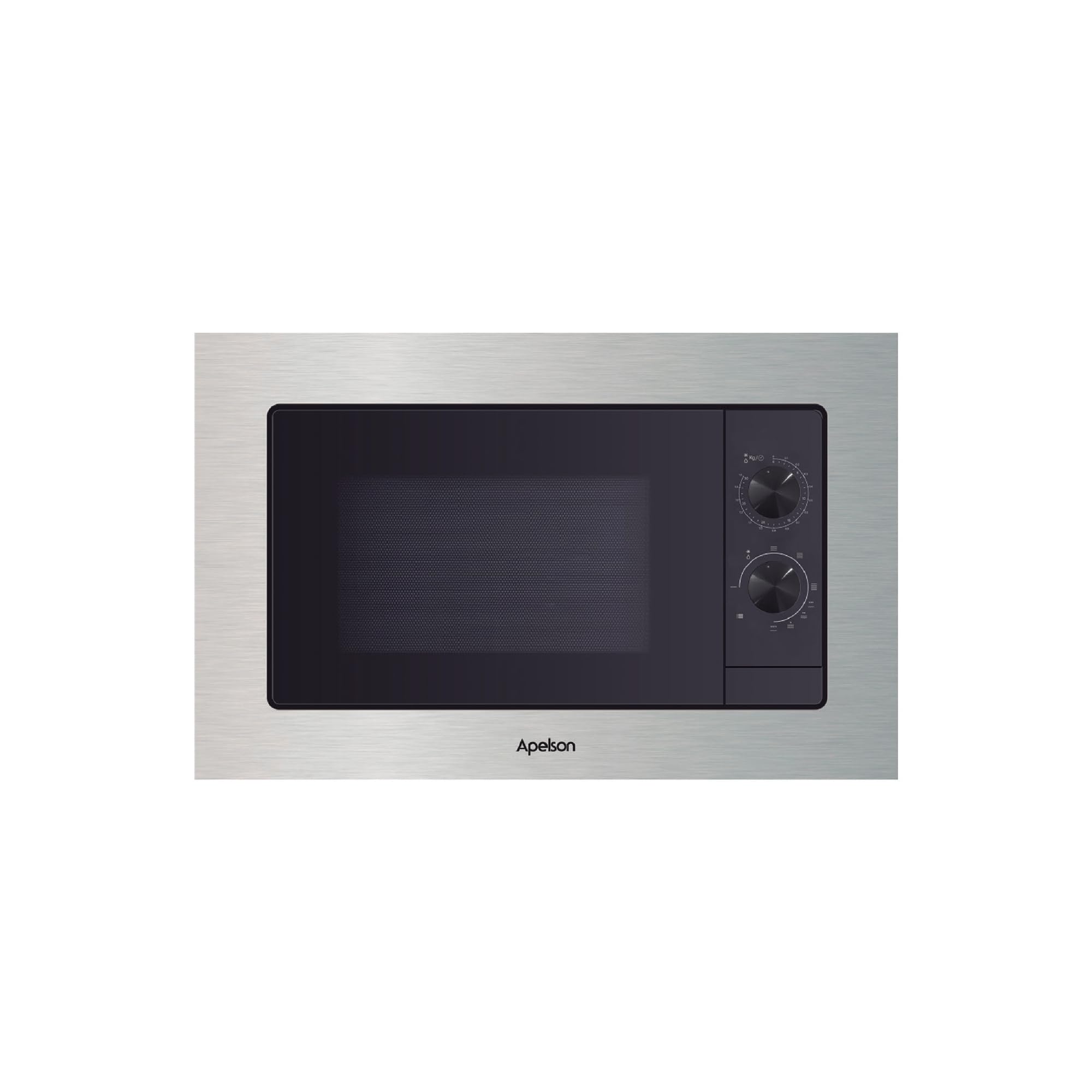 Apelson AMW 2000G X + Grill 800W 5 Livelli Potenza interna LED Facile installazione Sistema di sicurezza Piatto girevole ø 245 mm Grill Colore Grigio