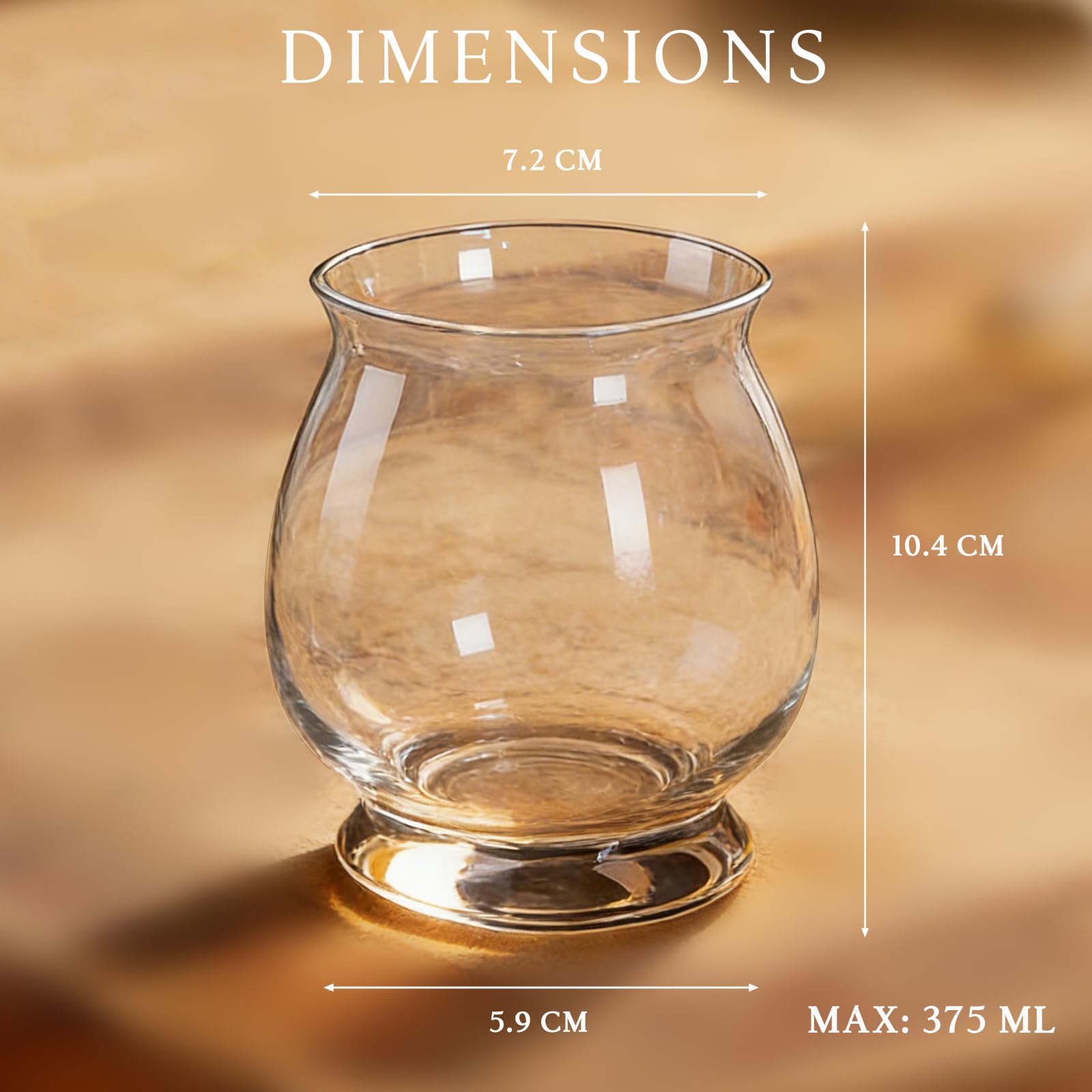 4 Pièces Verres à Whisky, 375ml Verre a Whiskey en Cristal, idéaux pour whisky/brandy/cognac/bourbon, Cadeaux Uniques pour Hommes et Femmes (4)