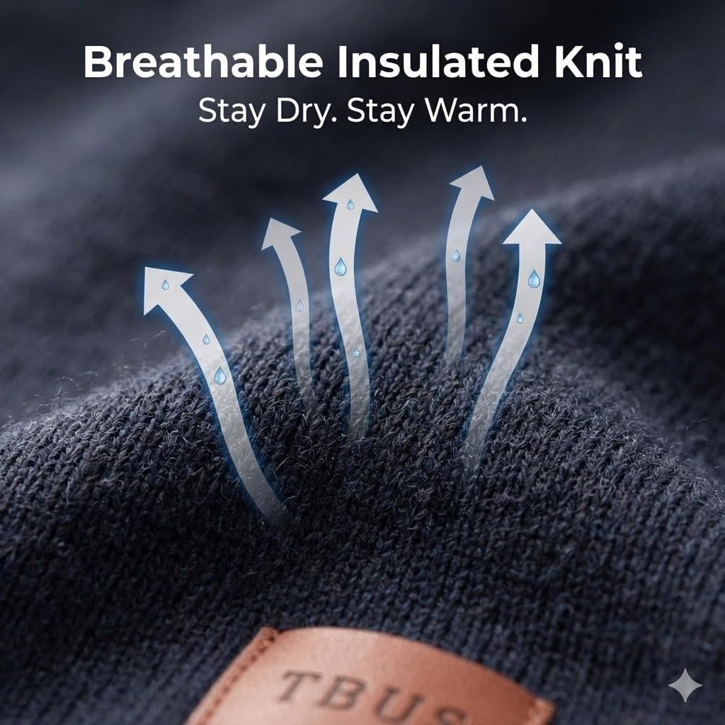 TBUS Men’s Knit Insulated Face Mask Beanie, Thermal Full Face Cover Ski Mask for Cold Weather for Women and Men - Image 6