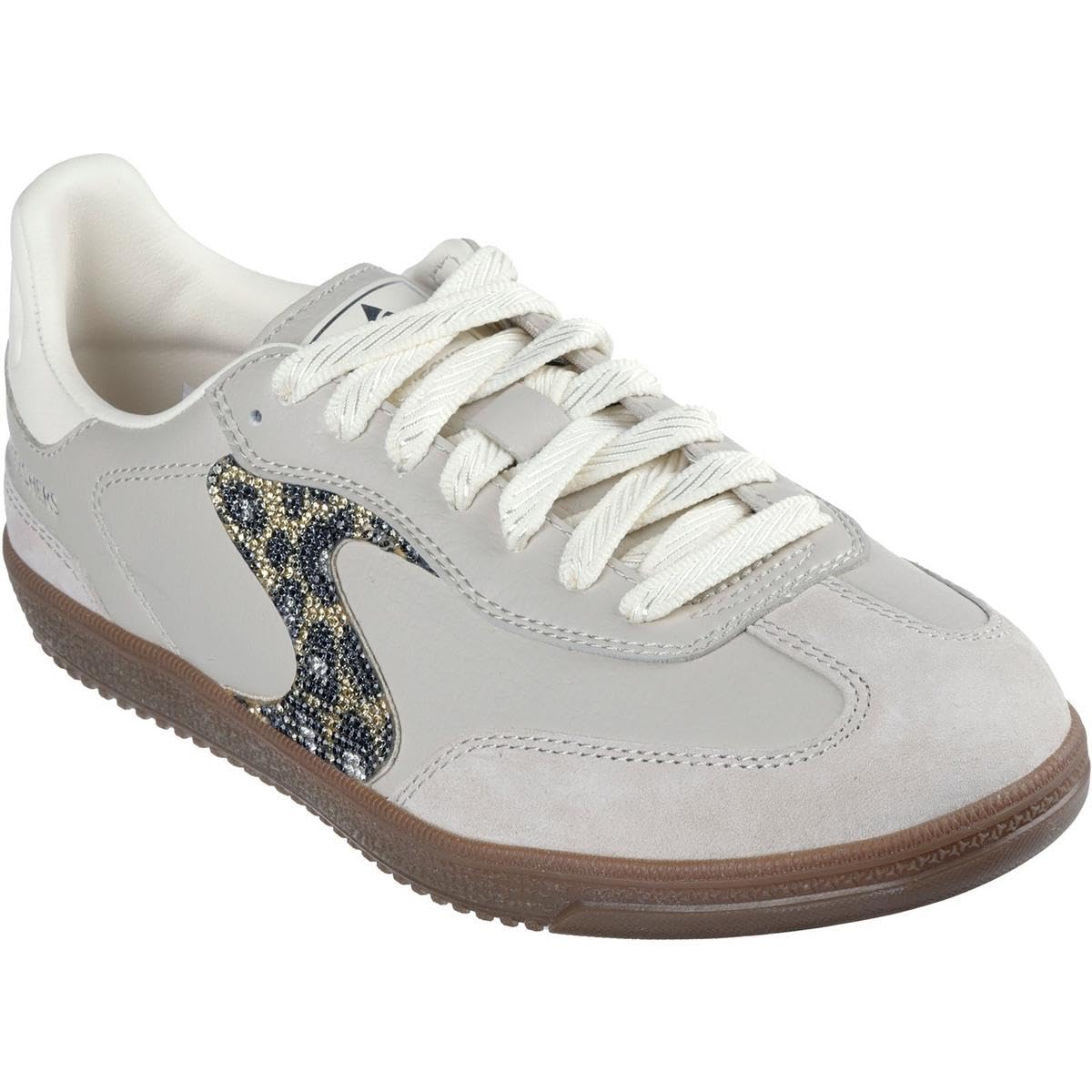 Skechers Women's Hotshot Shimmering Spots Trainer in Taupe | Size: 8