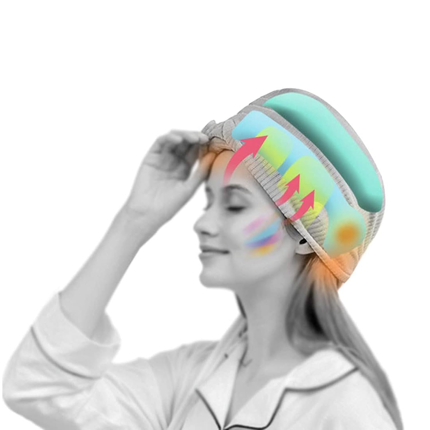Kopfmassagegerät Helm Elektrisches Akupunkturpunkte Zur Entspannung des Gehirns Spannungsfreisetzungs-Vibrations Massagegerät mit Wärme, Luftkompression Zur Stressreduzierung des Kop