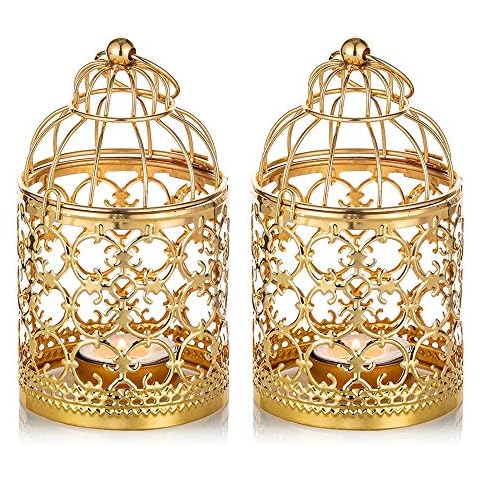 NUPTIO Vintage Tealight Candle Holders - 2 Pcs Cover