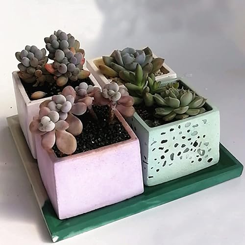 Miniatura 6 de Molde de silicona grande para macetas de hormigón cuadrado de 6 pulgadas, molde de silicona para suculentas, molde de silicona casero para
