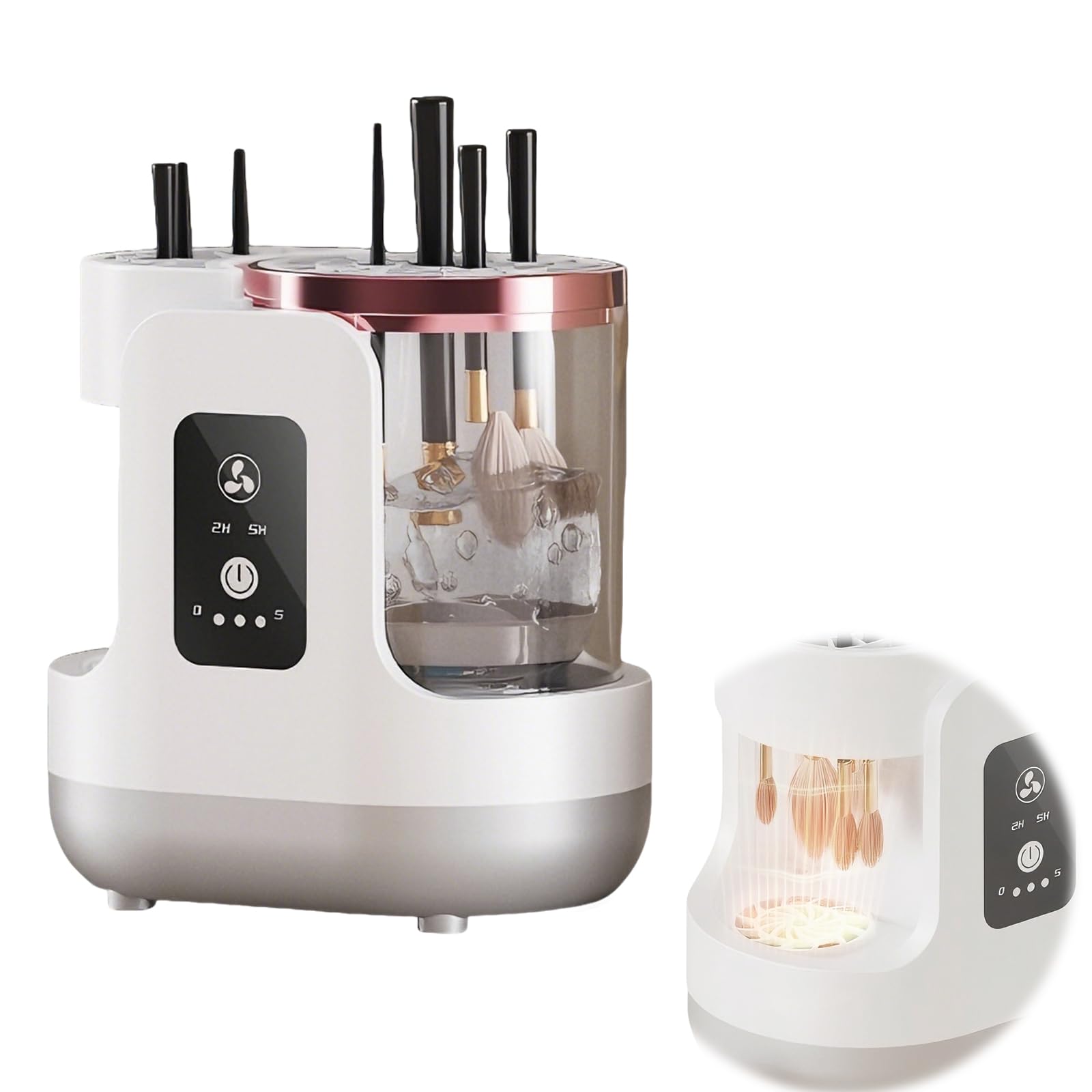 Elektrischer Pinselreiniger Make Up 3-in-1 Automatische Schminkpinsel Reinigungsmaschine mit Trocknungsfunktion & aufbewahrung für Pinselgrößen, Make up Schwamm, Beauty Blender