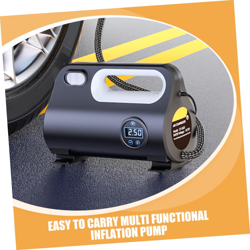 Cabilock Compresor Portátil para Coche y Bicicleta Pantalla Digital, Inflador Rápido de Aire 22l/, 120w, Material Abs, Bomba Eléctrica Dc12v para Inflar Neumáticos