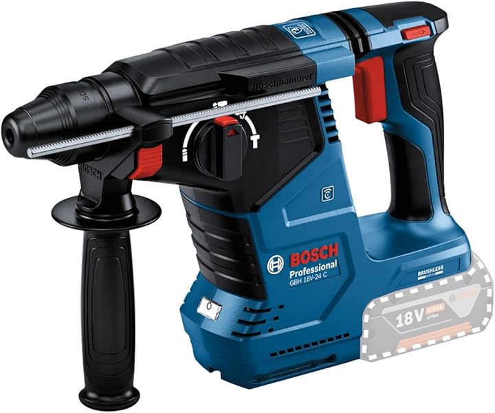 Bosch Professional GBH 187-LI Akülü Kırıcı Delici (18 Volt, SOLO, 2,4 J, Betonda Delme Çapı: 24 mm, Karton Kutuda)
