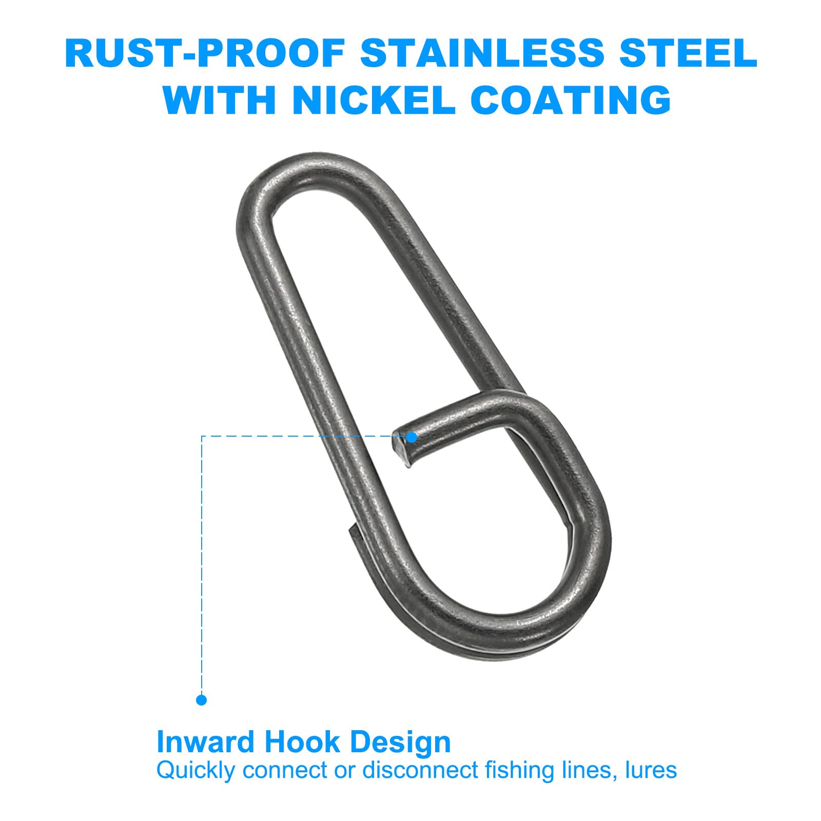 PATIKIL 0.8 x 0.35 Inch Fishing Snaps Clips - Image 3