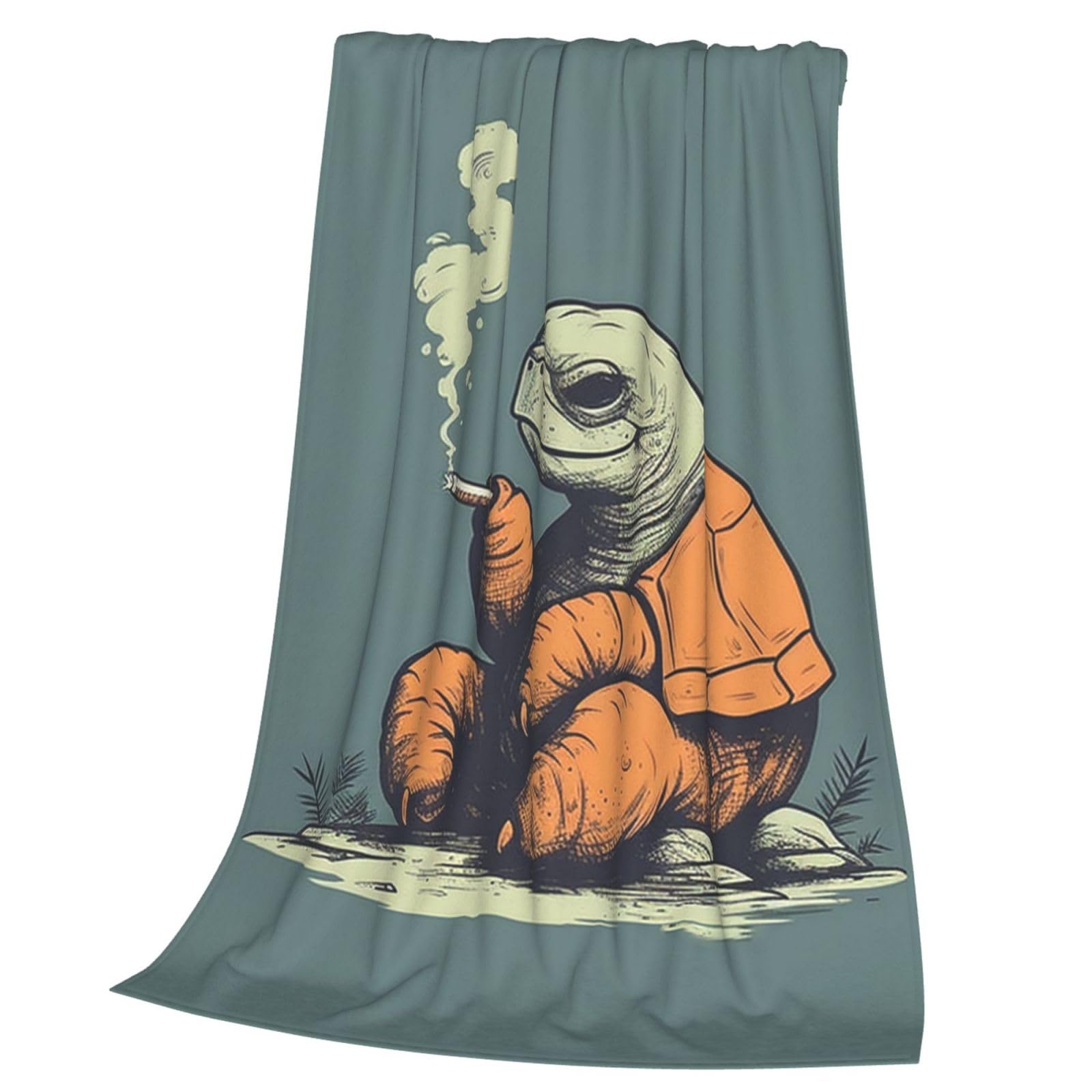 Couverture flanelle tortue pour des soirées cocooning au chaud