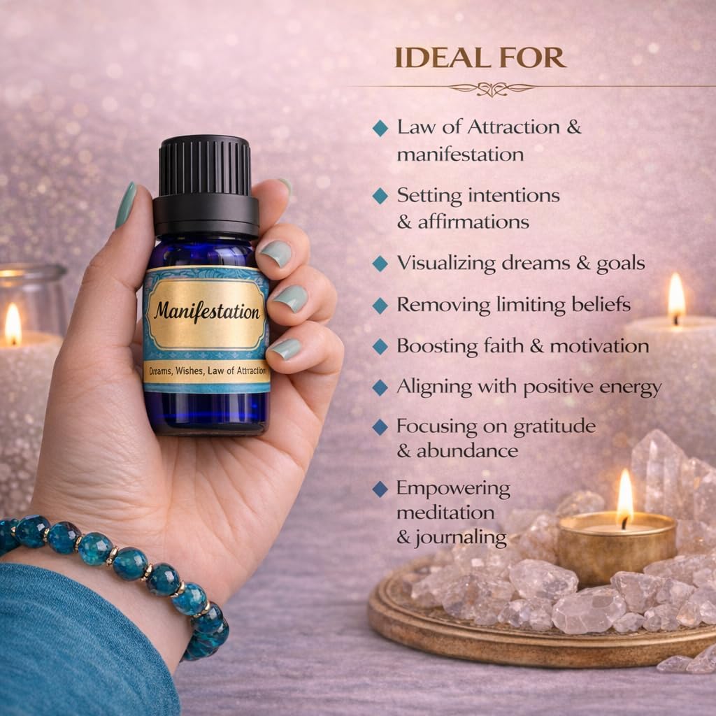 UROOH Manifestation Spell Oil, 10ml Liquid, Floral Scent, for Dreams, Wishes, Law of Attraction, Aromatherapy 1