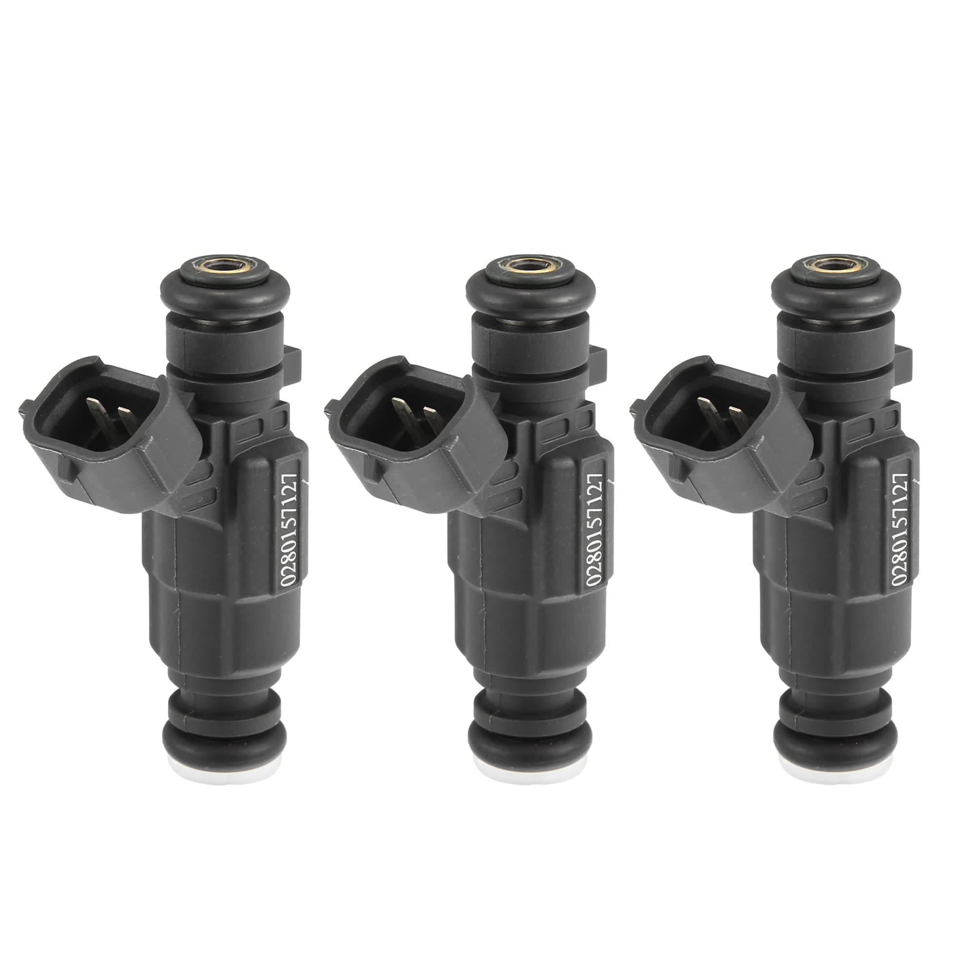 X AUTOHAUX 3 Injecteurs Carburant Pour Citroen C-Elysee 1.2L 12-18 3Pcs | OE:0280157127/9676017480,Noir,Metal/Plastique,6.1x3.7x2cm,12V,6 Trous,Pour Citroen,Pour Opel,Pour Peugeot,Pour Vauxhall