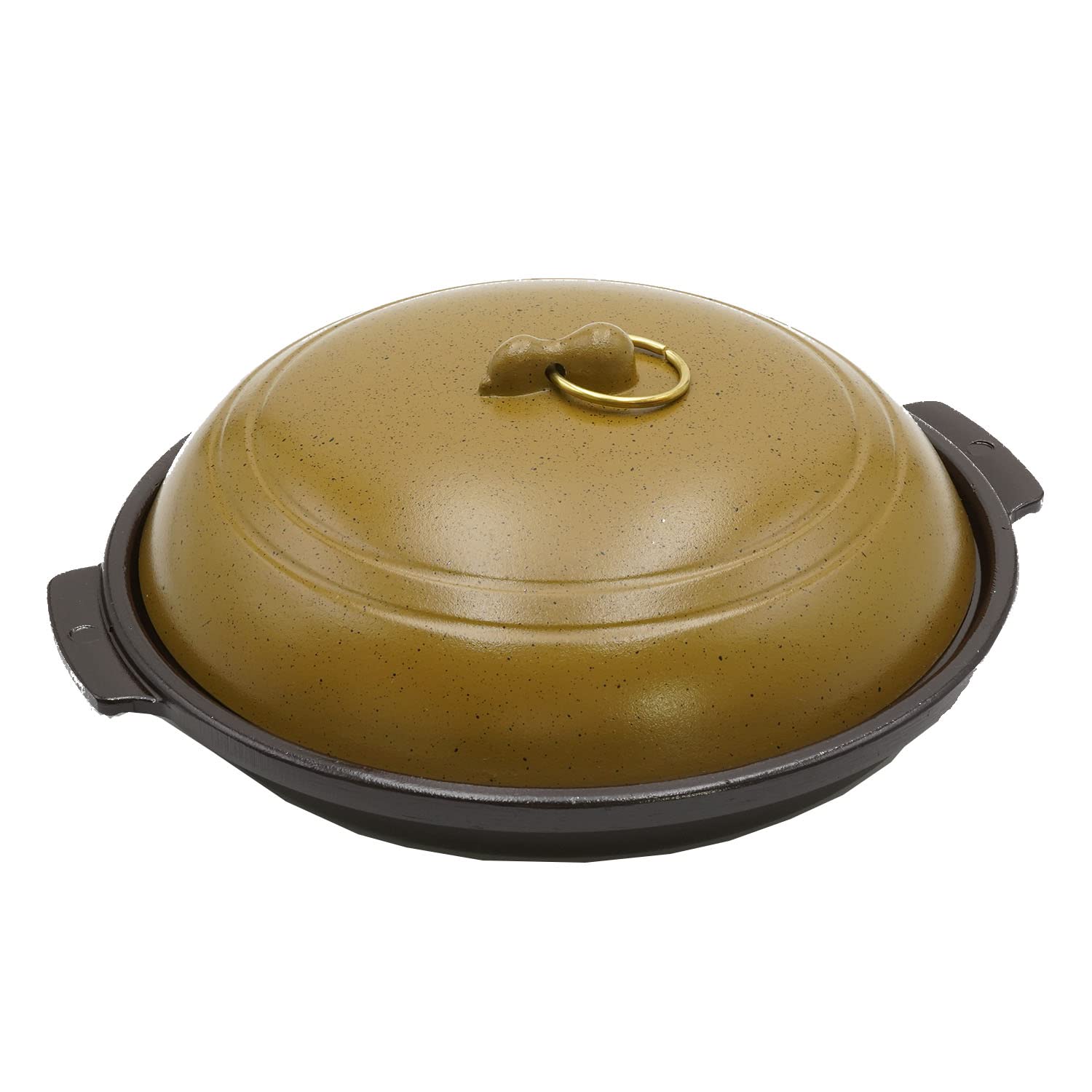 Tonami Shoten Ceramic Pot, Deep Type, Open Fire OK, Made in Japan, Aluminum Miyabi