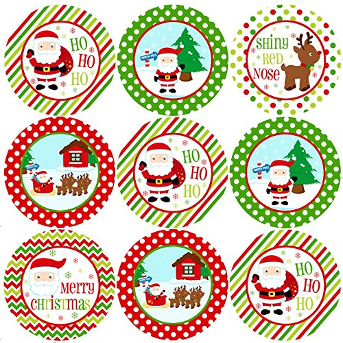 144 Jolly Christmas 30mm School Reward Santa Stickers for Parents, Teachers