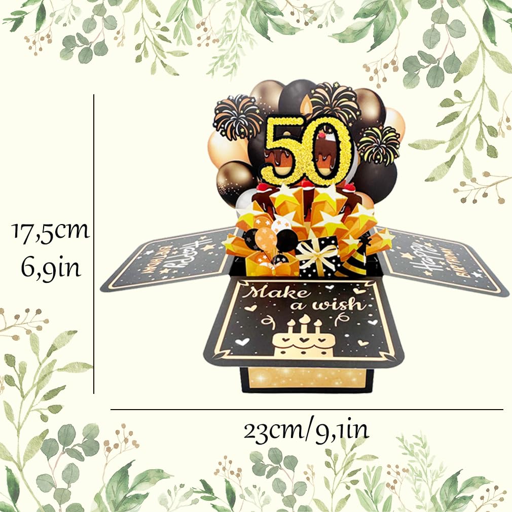 Giftota Decorazioni Divertenti Per 50° Compleanno Donna (9 Pezzi) - Set Con Biglietto, Striscioni E Addobbi Per Festa - 4