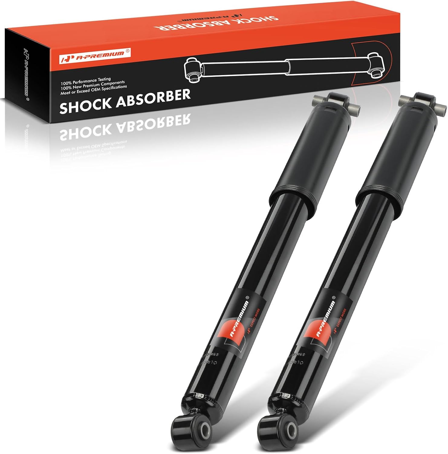 A-Premium Rear Shocks Compatible with Jeep Wrangler 2018-2024, JL Series - 2x Replacement Suspension Shock Absorber Strut