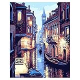DIY: Este kit de pintura numérica no está terminado, necesitas pintar solo, hacerte sentir como un pintor. Fácil de pintar: solo debe coincidir con los números de la pintura y las figuras del lienzo para rellenar la pintura; Use la pintura directamente y no agregue agua.