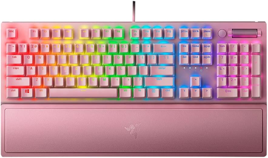 Razer Blackwidow V3 Wired Gaming Mechanical Green Switch Keyboard with RGB Lighting (Renewed)