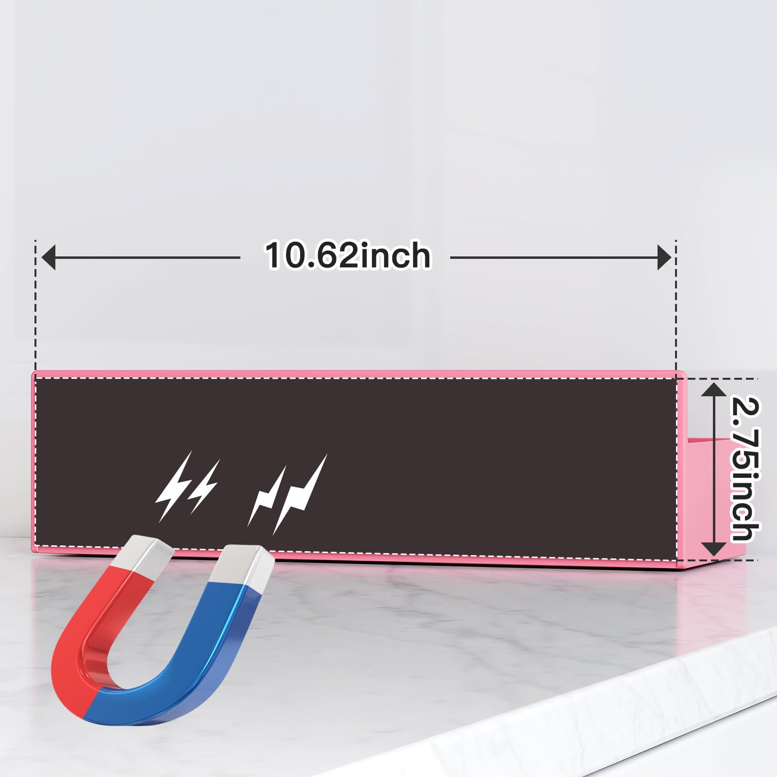 Mystozer Magnetisches Gewürzregal für Kühlschrank, Küchen-Organizer und Aufbewahrungsregal, Rosa (4 Stück)