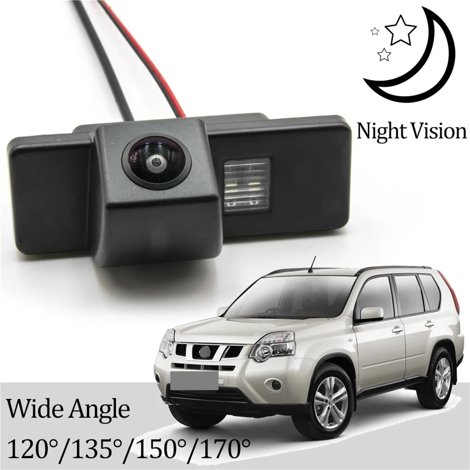 Cámara Marcha Atrás Coche Cámara Visión CCD HD AHD para Nissan para X-Trail para XTrail para X para Trail T31 2007~2013 Monitor Estacionamiento Reverso(D170 AHD 720P)