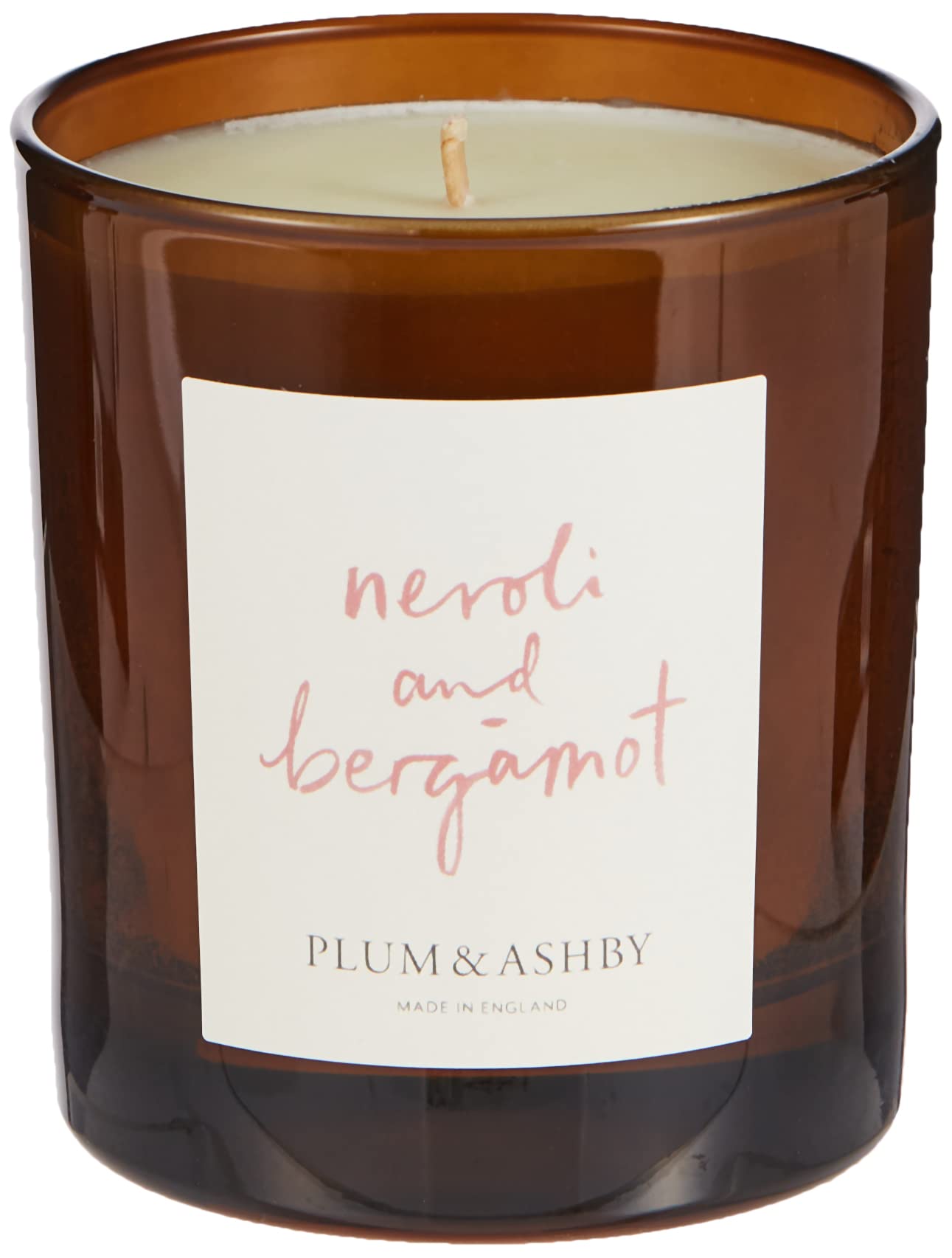 Plum & AshbyUK Made Scented Candles |Neroli and Bergamot | 60+ Hours Burn Time - 220g | 100% Natural Soy Wax Smokeless Candle with Reuseable Glass Jar for Bath Aromatherapy & Yoga
