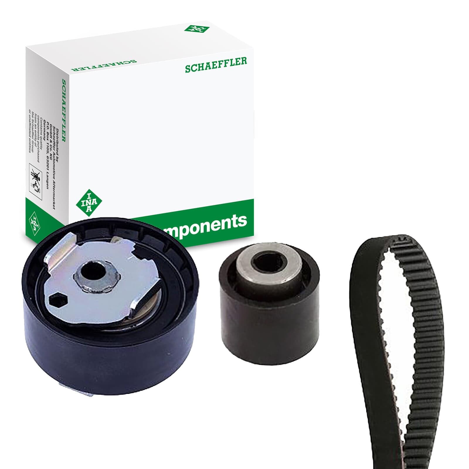 INA Kit cinghia di distribuzione 530 0856 10 24mm Compatibilità con PEUGEOT 208 I Hatchback CA, CC 2008 Station Wagon CU 3008 0U 308 II, CITROËN C3 II SC