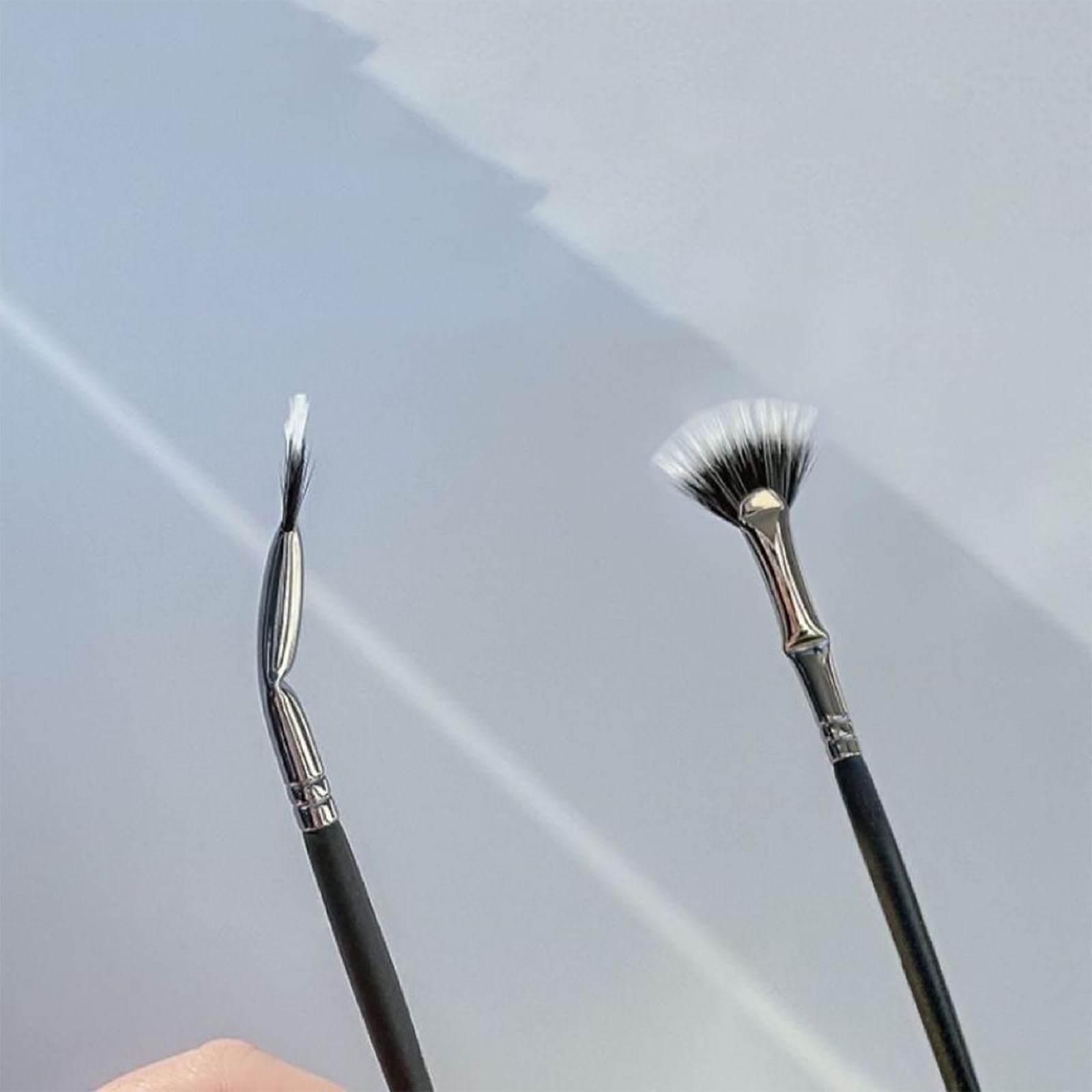 8PCS Folding Angle Scalloped Lash Brush,Eyelash Separator Tool,Lash Buddy,Eye Makeup Brushes,Mascara Brush for Upper Lower Eye Lash Fan Shaped Mascara Brush Makeup Tool,Multifunctional Eyelash Brush