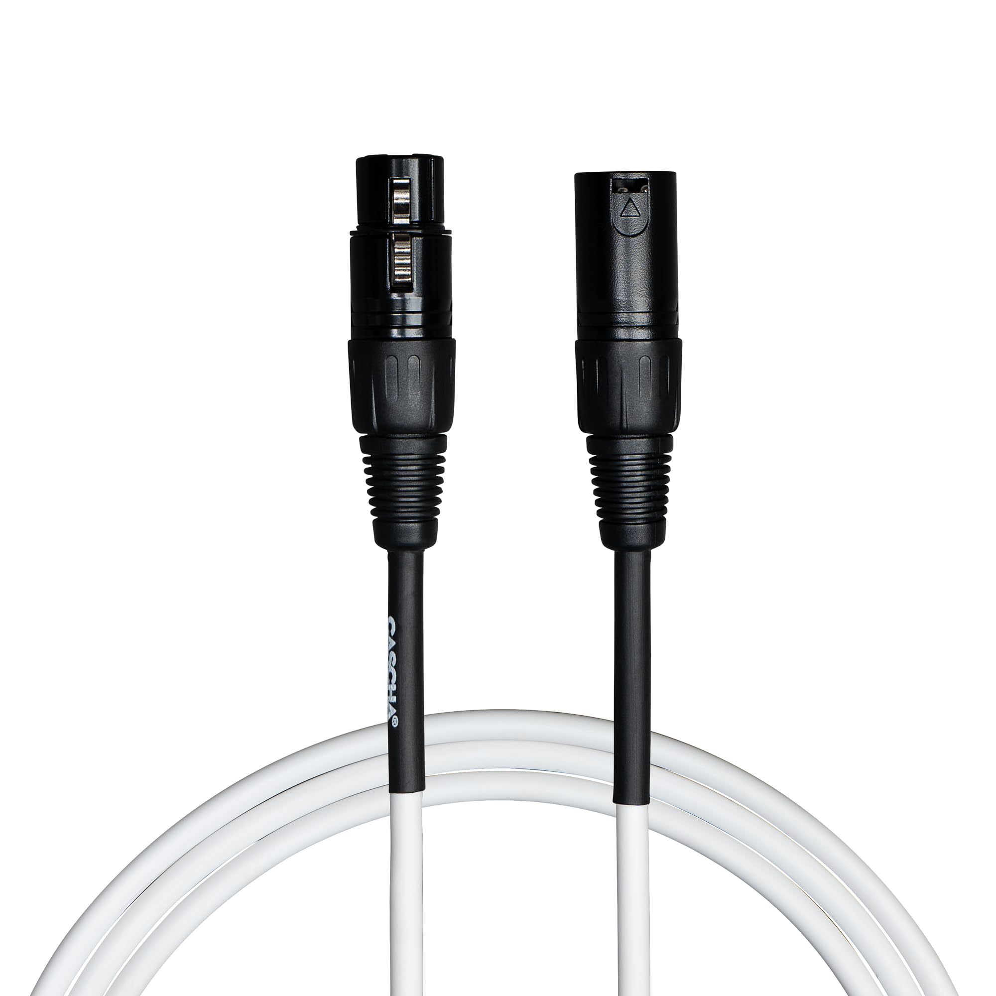 CASCHA Standard Line Microphone Cable (XLR), White, 3 m