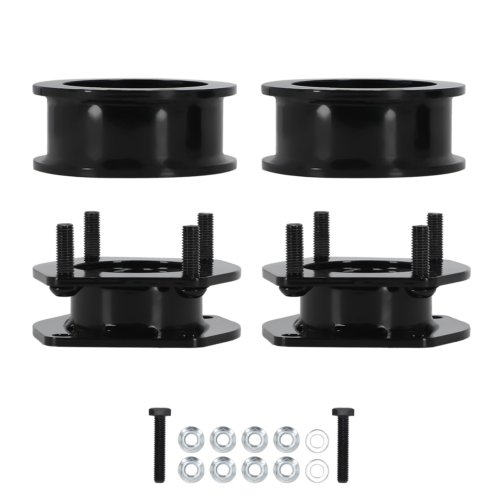 Kit de Elevación de Nivelación de 2 Pulgadas para Jeep Grand-Cherokee WK para Commander 2006-2010 4x2 / 4x4, 2" Kit de Nivelación 2 Piezas Delanteras + 2 Piezas Traseras para Coche