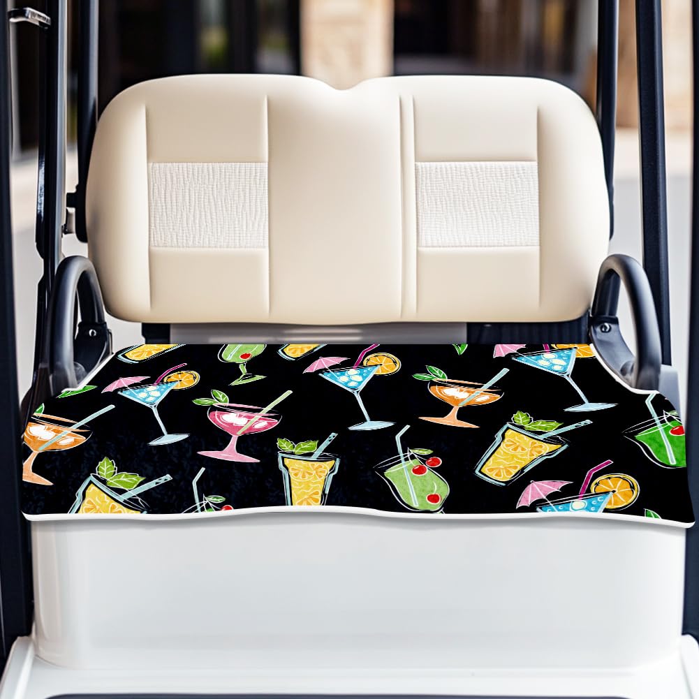 ORIGACH Cocktail Golf Cart Seat Covers, Comfortable Cooling Golf Cart Blanket Towel, 100% Microfiber, Fits EZGO, Club Car, and More 2-Seat Golf Carts,