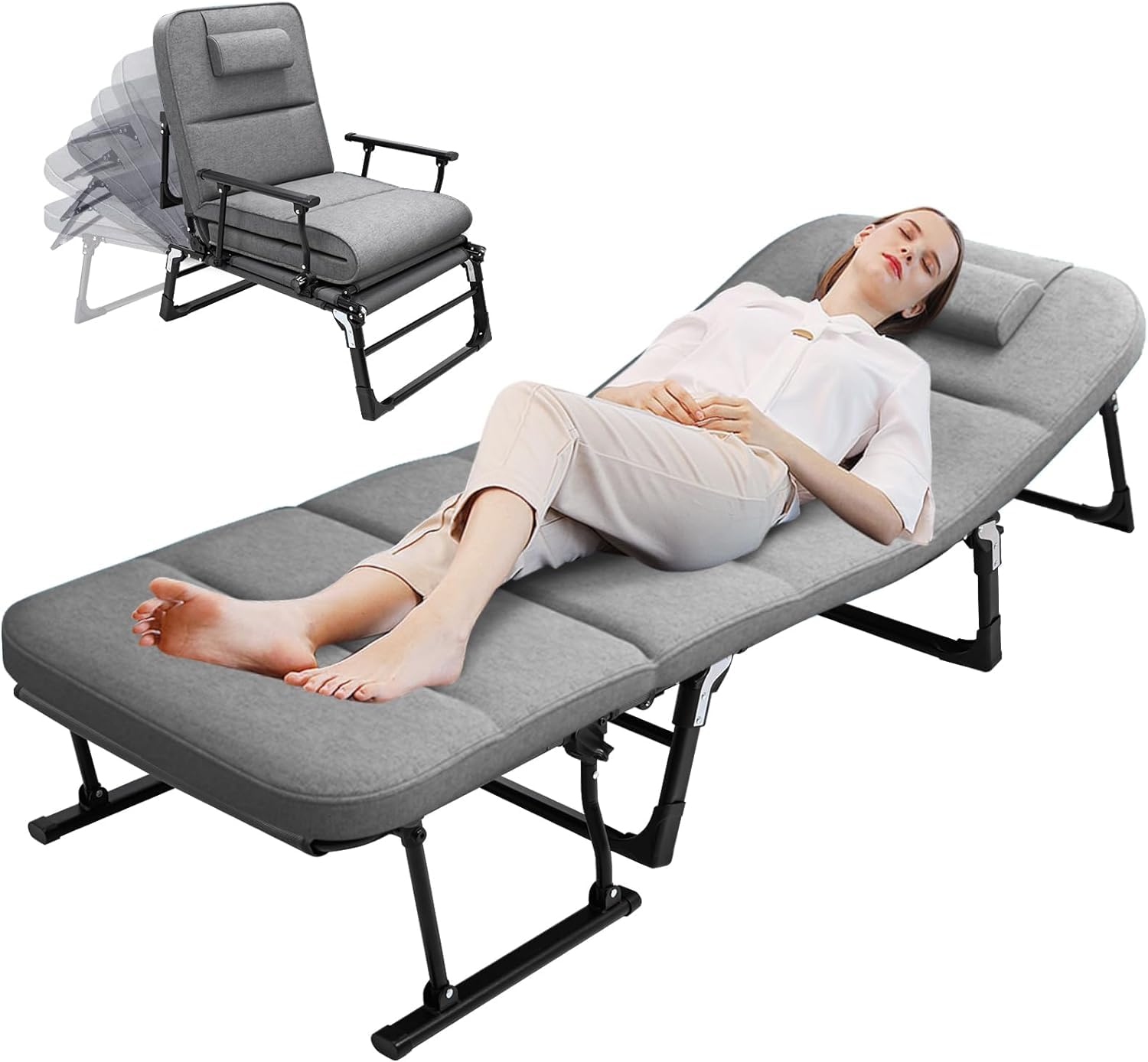 See full amazon price history chart for Jukmen 3 in 1 Convertible Chair Bed,Camping Cot for Adults, Folding Bed with Comfortable Cushion, Camping Cot, for Office/Home Nap, Outdoor, Camping, Travel Jukmen 3 in 1 Convertible Chair Bed,Camping Cot for Adults, Folding Bed with Comfortable Cushion, Camping Cot, for Office/Home Nap, Outdoor, Camping, Travel (B0D2LG66YF) Amazon Price History, Amazon Price Tracker