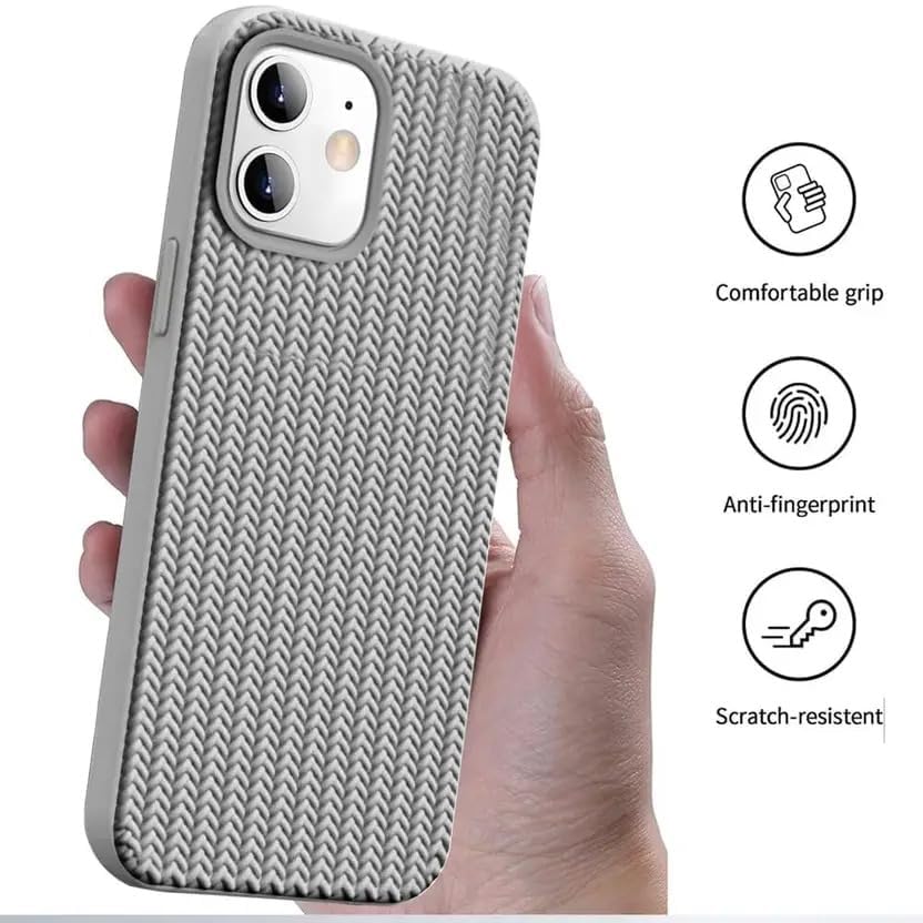 Image of Compatible with iPhone 11 | Premium Textured Microfiber Candy Protective Case | Shock-Absorbing Back Cover with Enhanced Camera Guard (Gray)