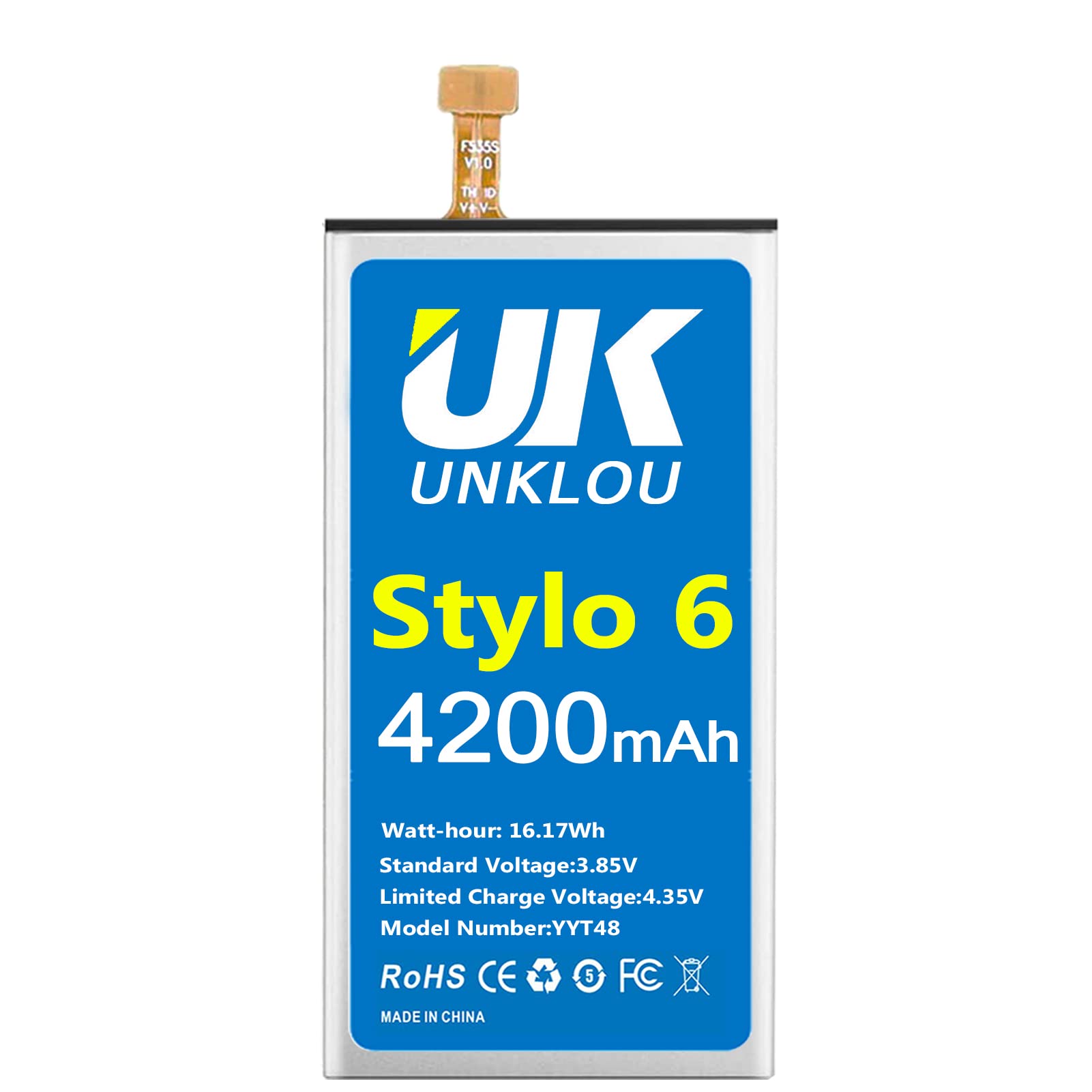 Battery For Lg Stylo Upgraded Unklou 4200mah Li Polymer