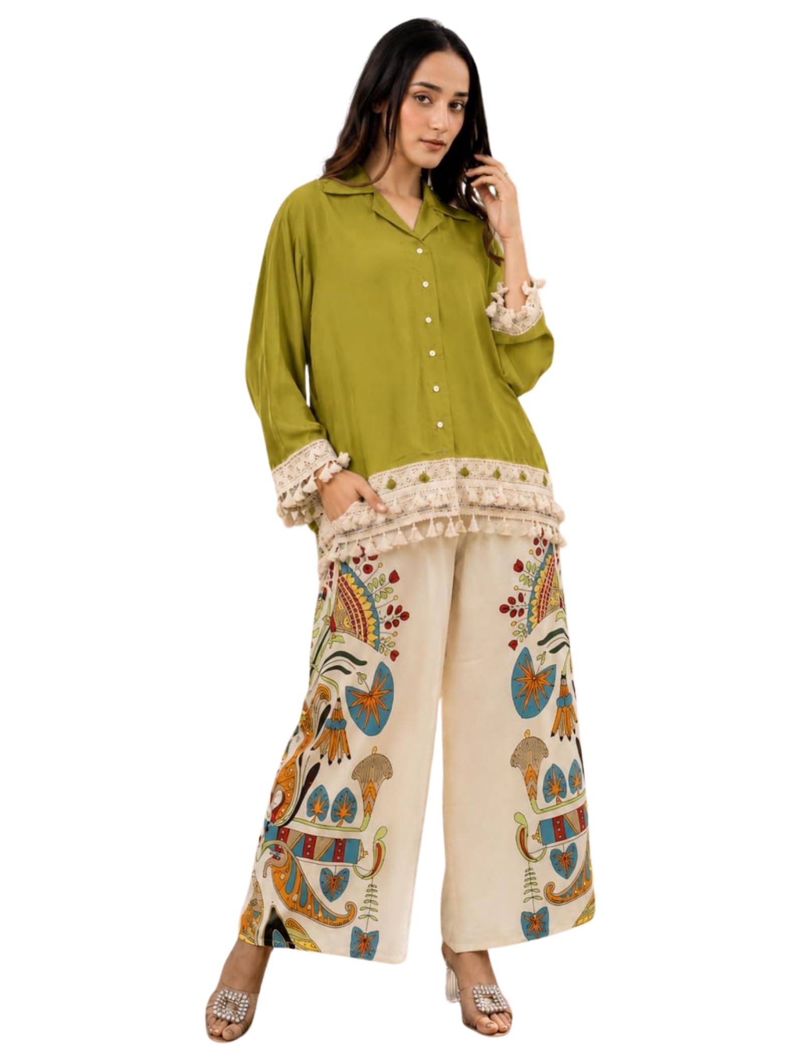 royalica Co Ord Set for Women Stylish Card Set Dress for Women Trendy Top with Plazo Pant Ladies Coord Outfit-picture-14