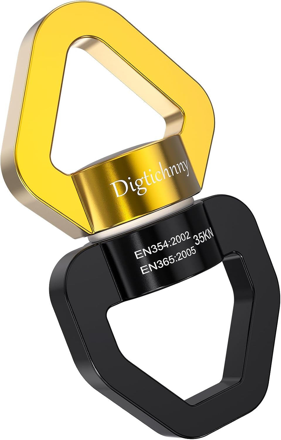 Swing Swivel, 35KN Safety Rotational Device, Swing Spinner for Web Tree Swing, Aerial Dance, Children’s Swing, Hanging Hammock Black-Gold