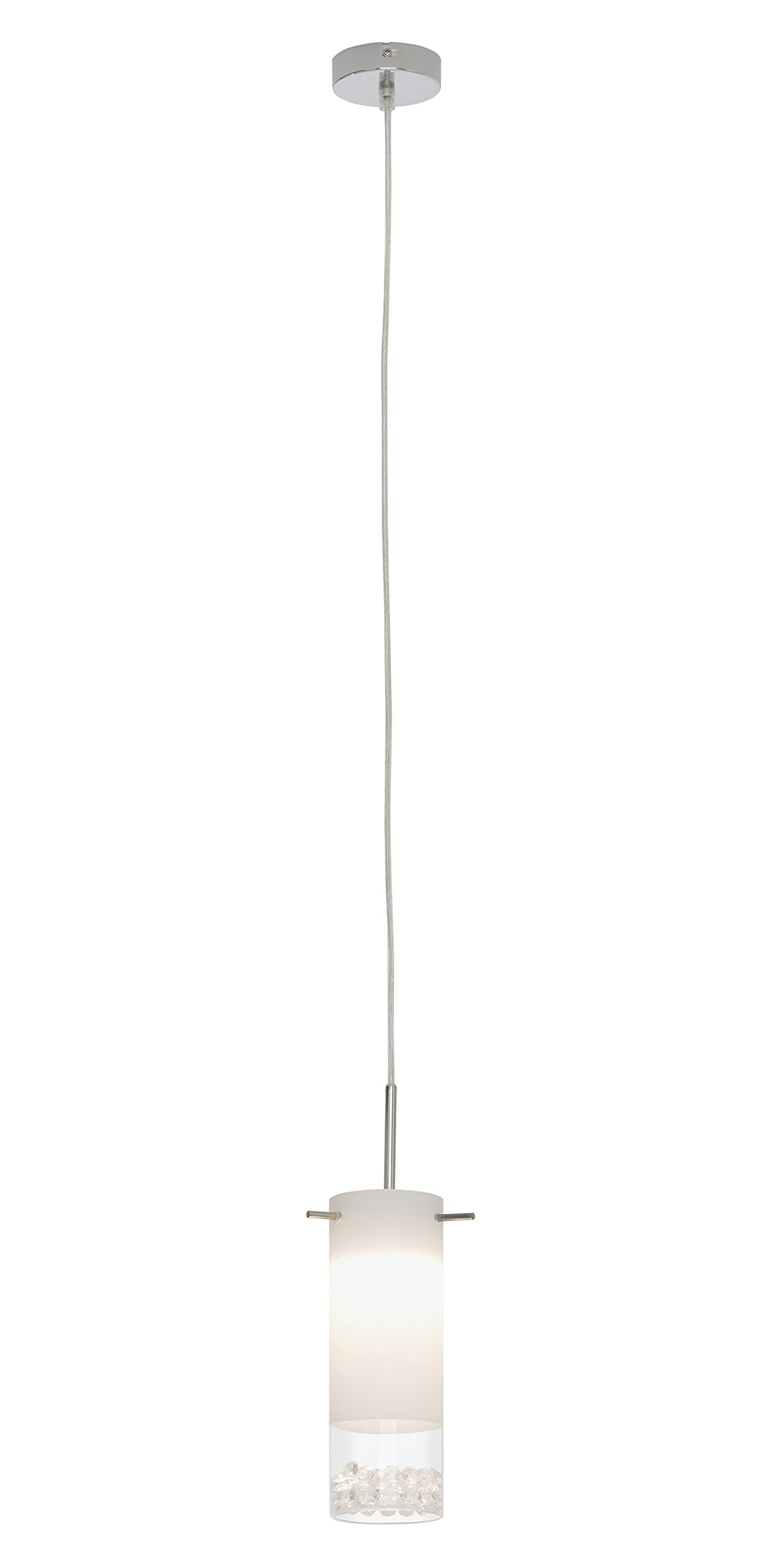 Briloner Leuchten Lampa wisząca LED, lampa wisząca, lampa do salonu, lampa wisząca, lampa do jadalni, lampa stołowa, lampa do jadalni, lampa stołowa, lampa do jadalni, lampa do salonu, szkło częściowo matowe z kryształowym wyglądem