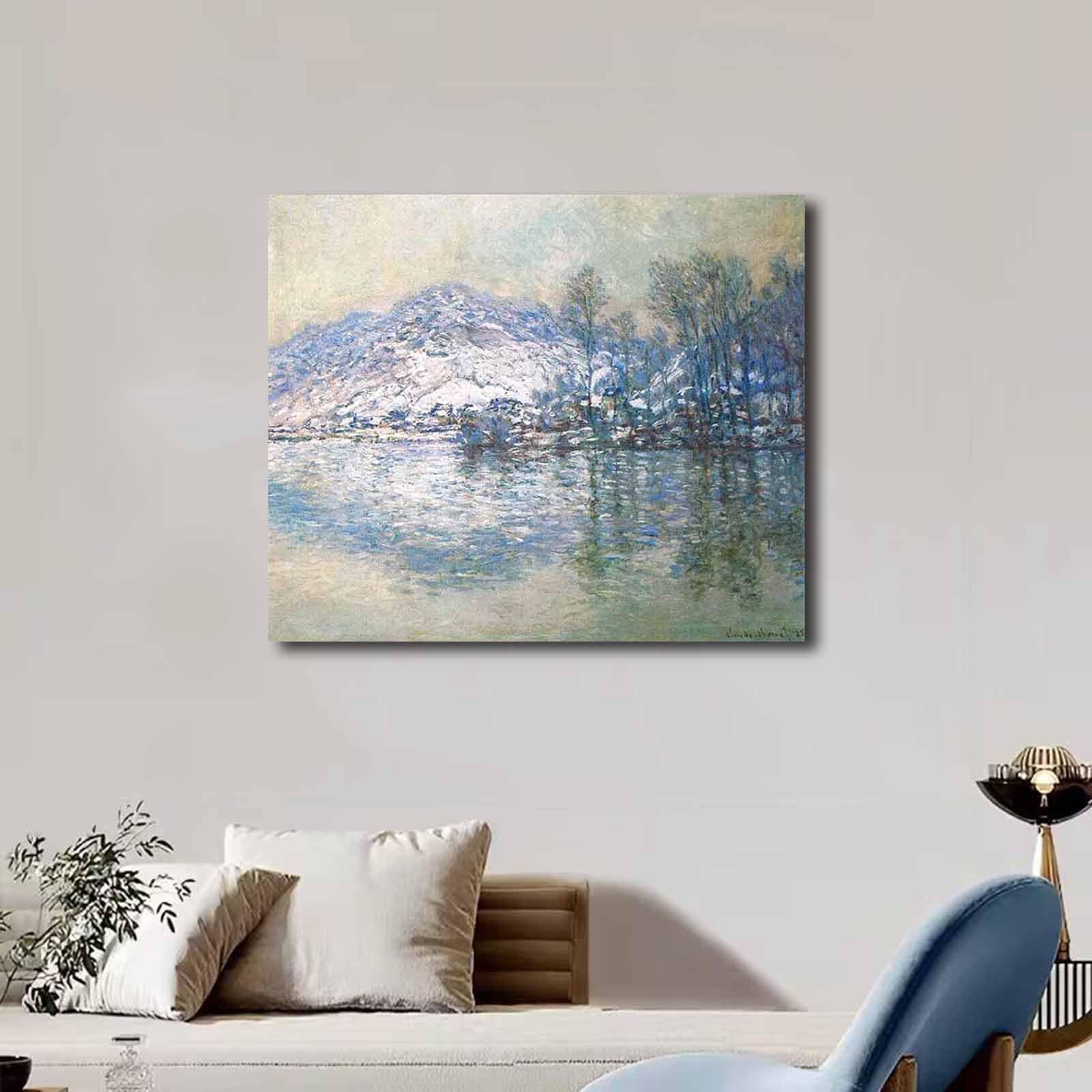 額装品/The Seine at/クロード モネ/ポスター/アート/インテリア Amazon.co.jp: クロード・モネThe Seine at Port Villez 絵画