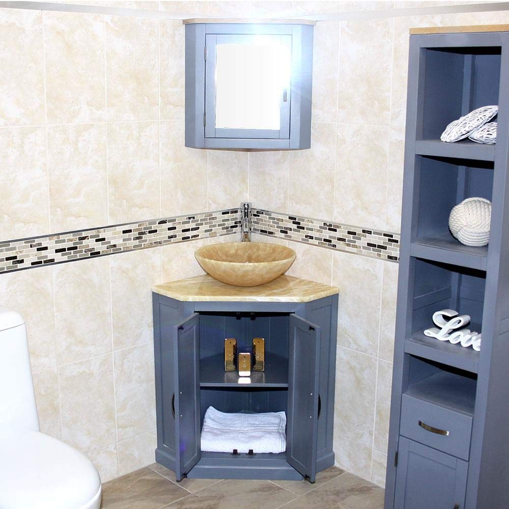 Double Corner Bathroom Sinks Corner Vanity Unit Ergonomic Designs — free download