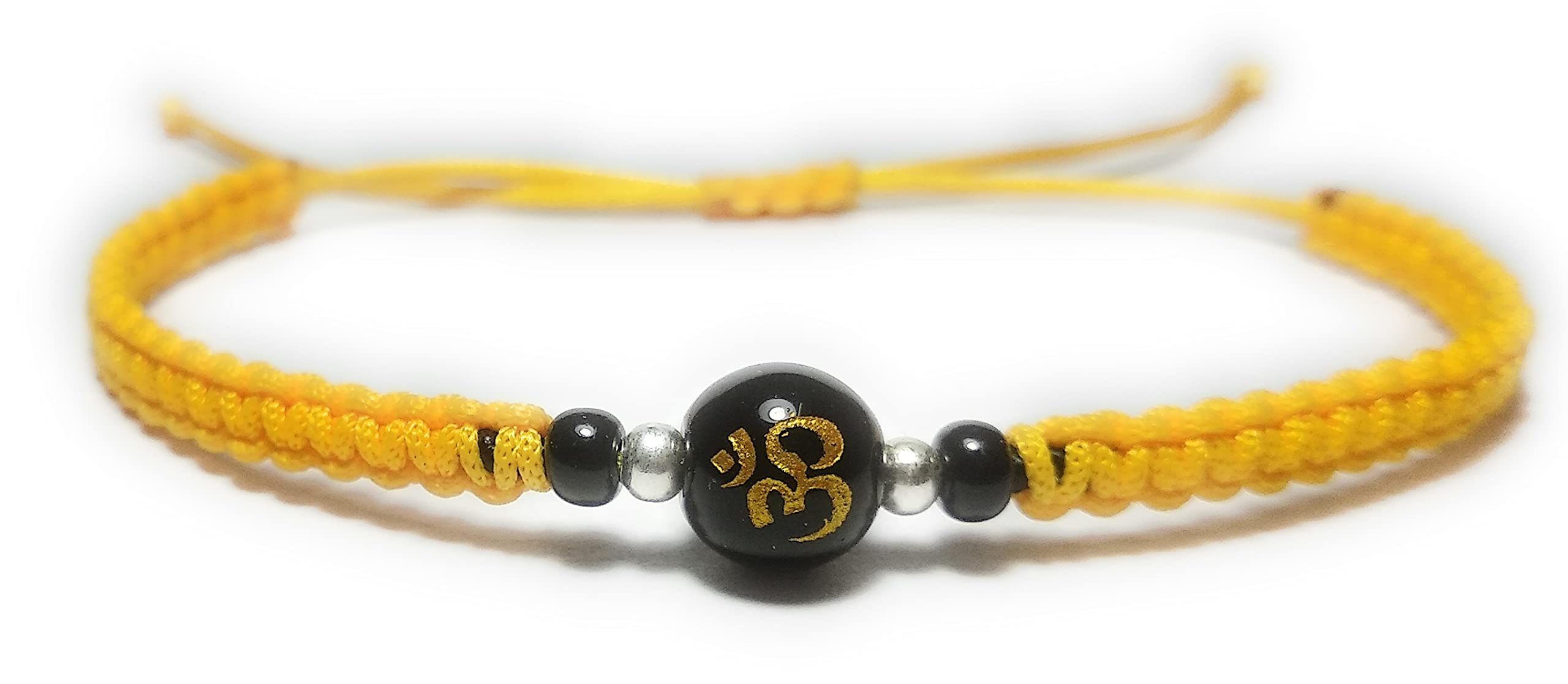 Mohna Om Bracelet In Yellow Thread For Unisex Adult