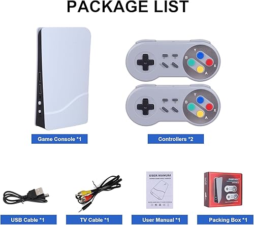 Miniatura 3 de Consola de juegos retro inalámbrica clásica, sistemas de juegos de la vieja escuela con entrada AV, videojuegos Plug & Play con 620 mini juegos